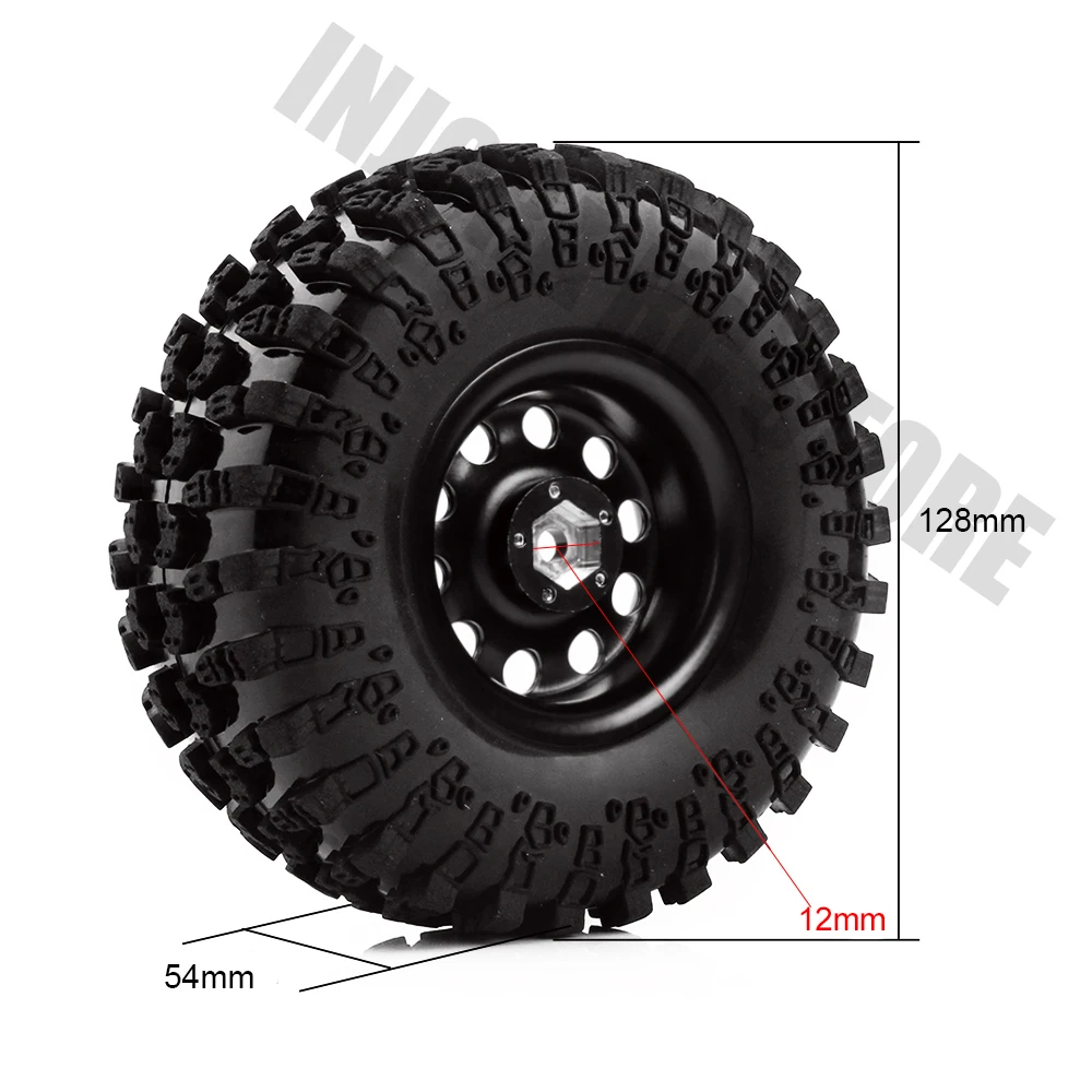 Металлические колеса и колесные шины INJORA 4 шт. 2 дюйма Beadlock для 1/10 RC Crawler Axial SCX10 RR10