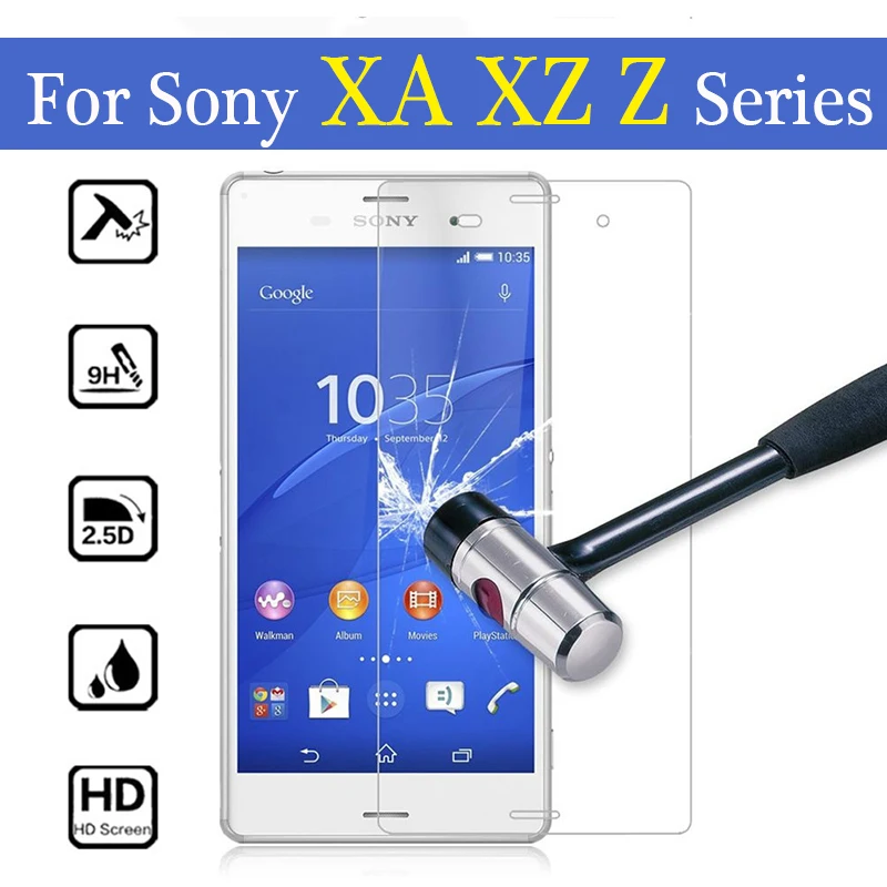 Защитное стекло для sony xperia xa xz z1 z2 z3 z5 xa1 xa2 xz1 ultra plus закаленное на экран защитная