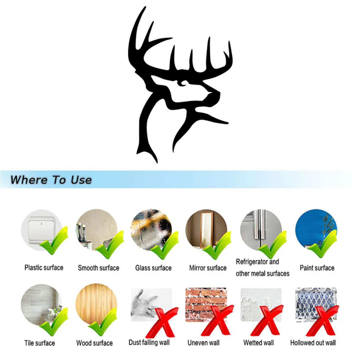 Виниловая наклейка для байдарка охотничьего оленя