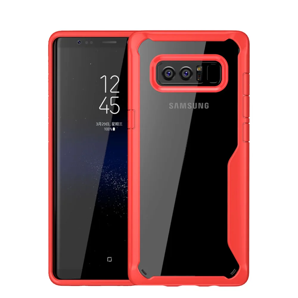 Чехол для Samsung Galaxy Note 8 прозрачный мягкий чехол противоударный угловой защитный