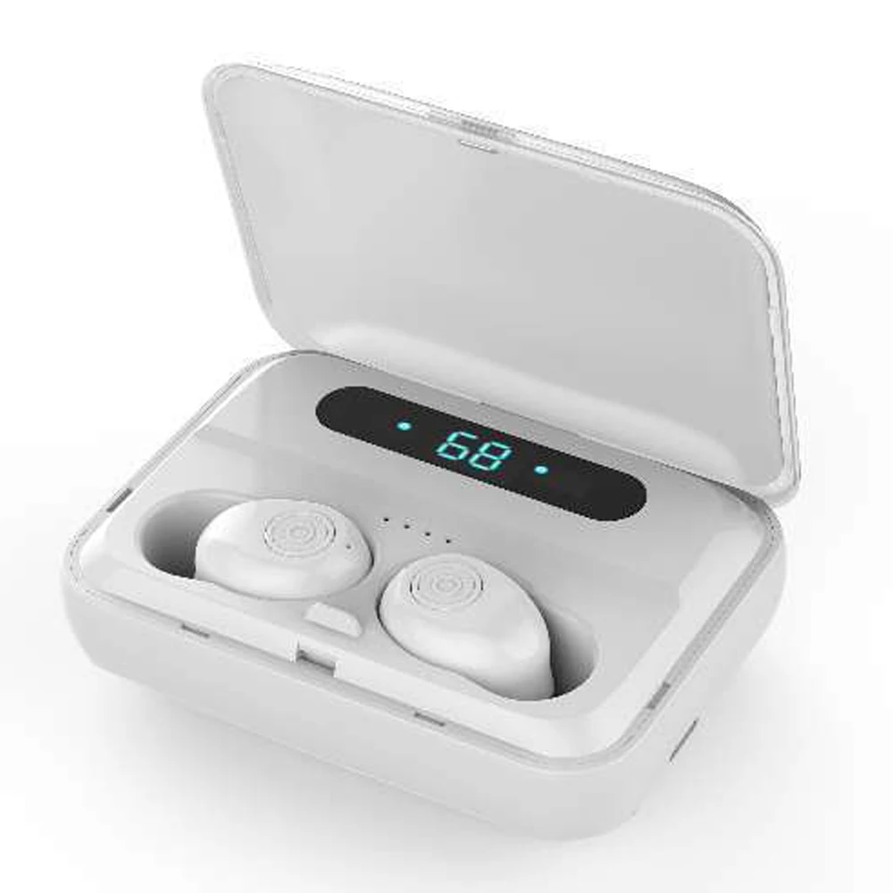 F9 беспроводные Bluetooth наушники 5,0 светодиодный дисплей мА внешний аккумулятор водонепроницаемые наушники 5D стерео Bluetooth наушники для смартфонов