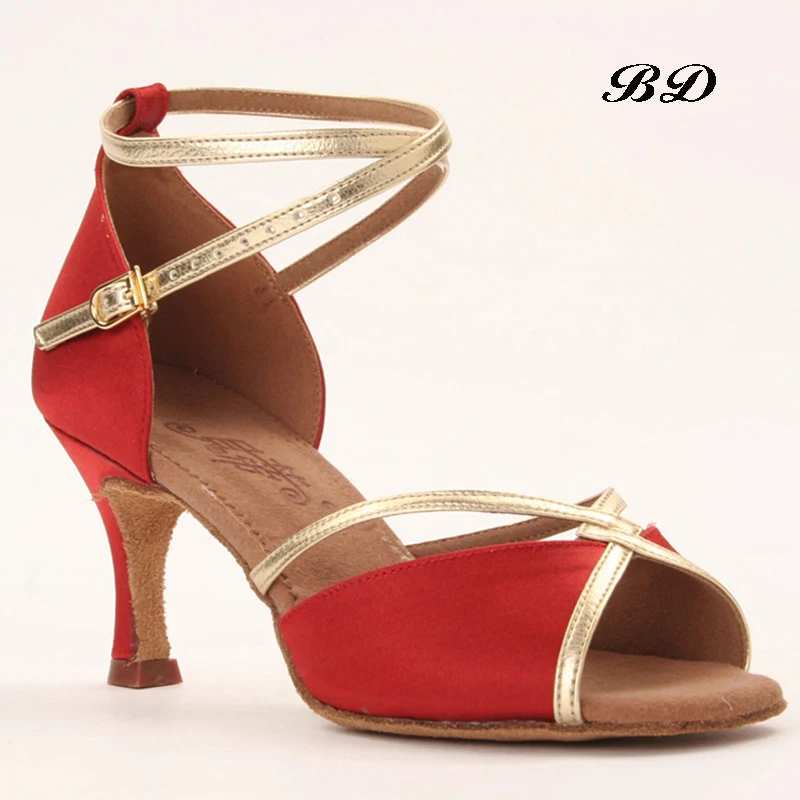 БД танцевальная обувь 2318 дышащая дружба латинская импортная атласная Женская