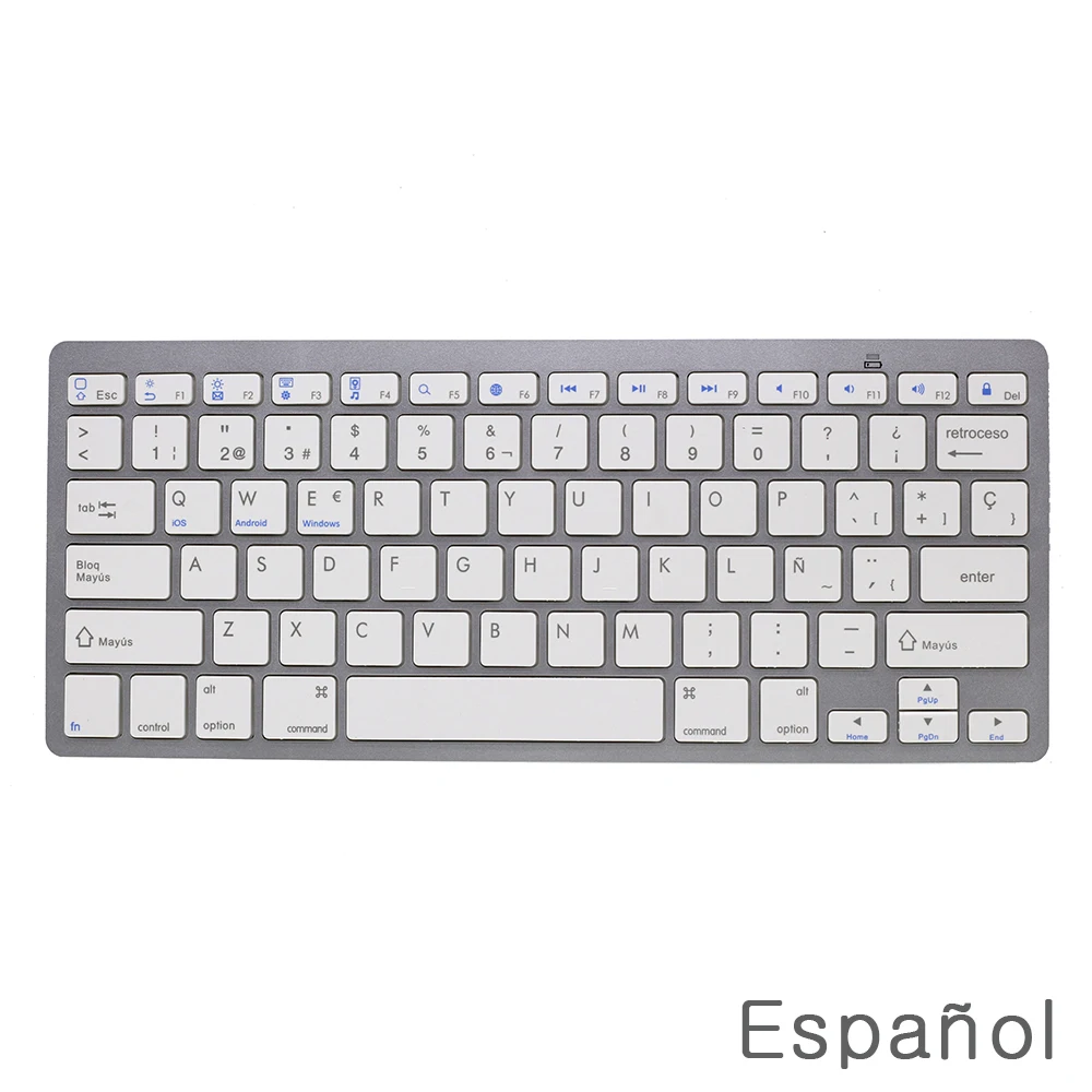 Мини испанская Espanol Bluetooth клавиатура для iPad Pro/Surface Pro/Планшеты Беспроводная