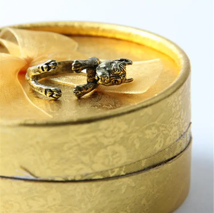 Оптовая продажа уникальное богемное шикарное ретро кольцо питбуля ручной работы