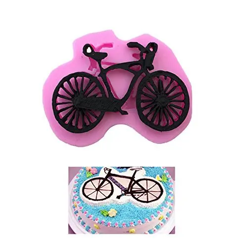 Silicone Fondant Cake Mould Bicycle Chocolate For Decoration Colorful | Дом и сад