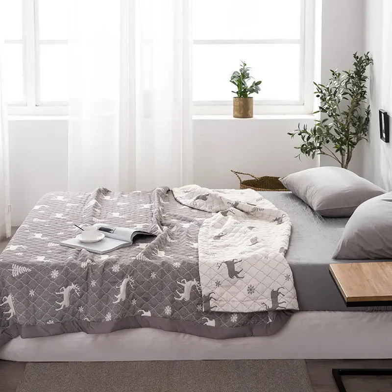 Famvotar шикарное летнее одеяло с рисунком оленя двусторонний полный подарок для