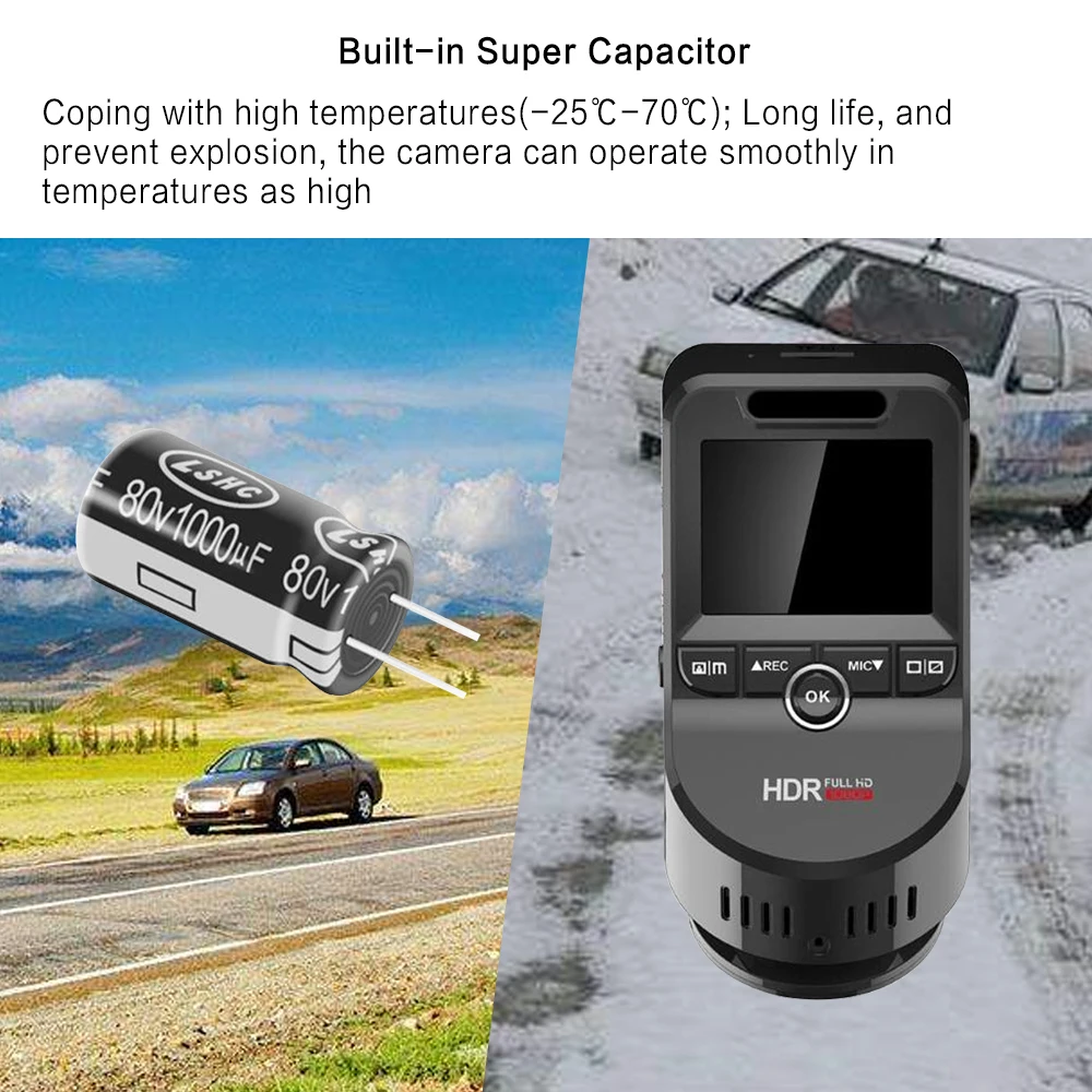 Ultra HD Автомобильный видеорегистратор 4K 1080P Автомобильная камера заднего вида с