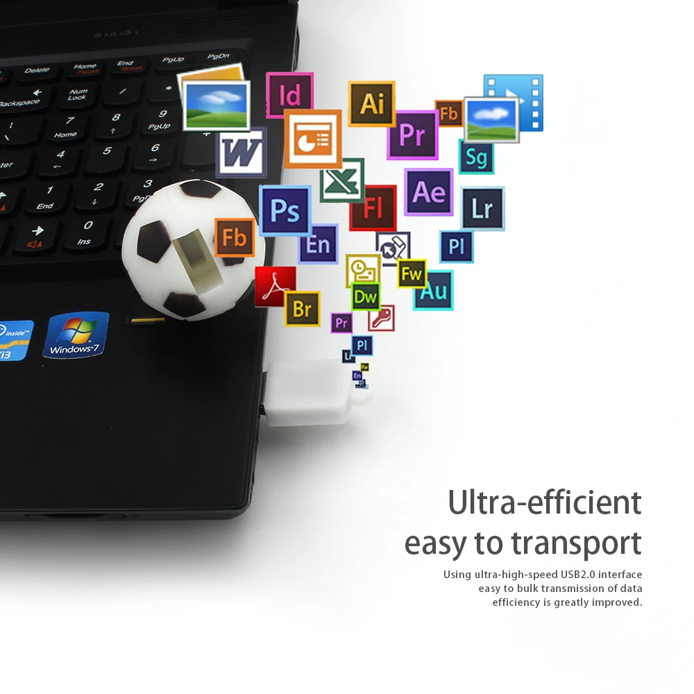 Флеш накопитель USB 2 0 64 ГБ 8 16 32 ГБ|pen drive|usb stick 64gbfootball usb |