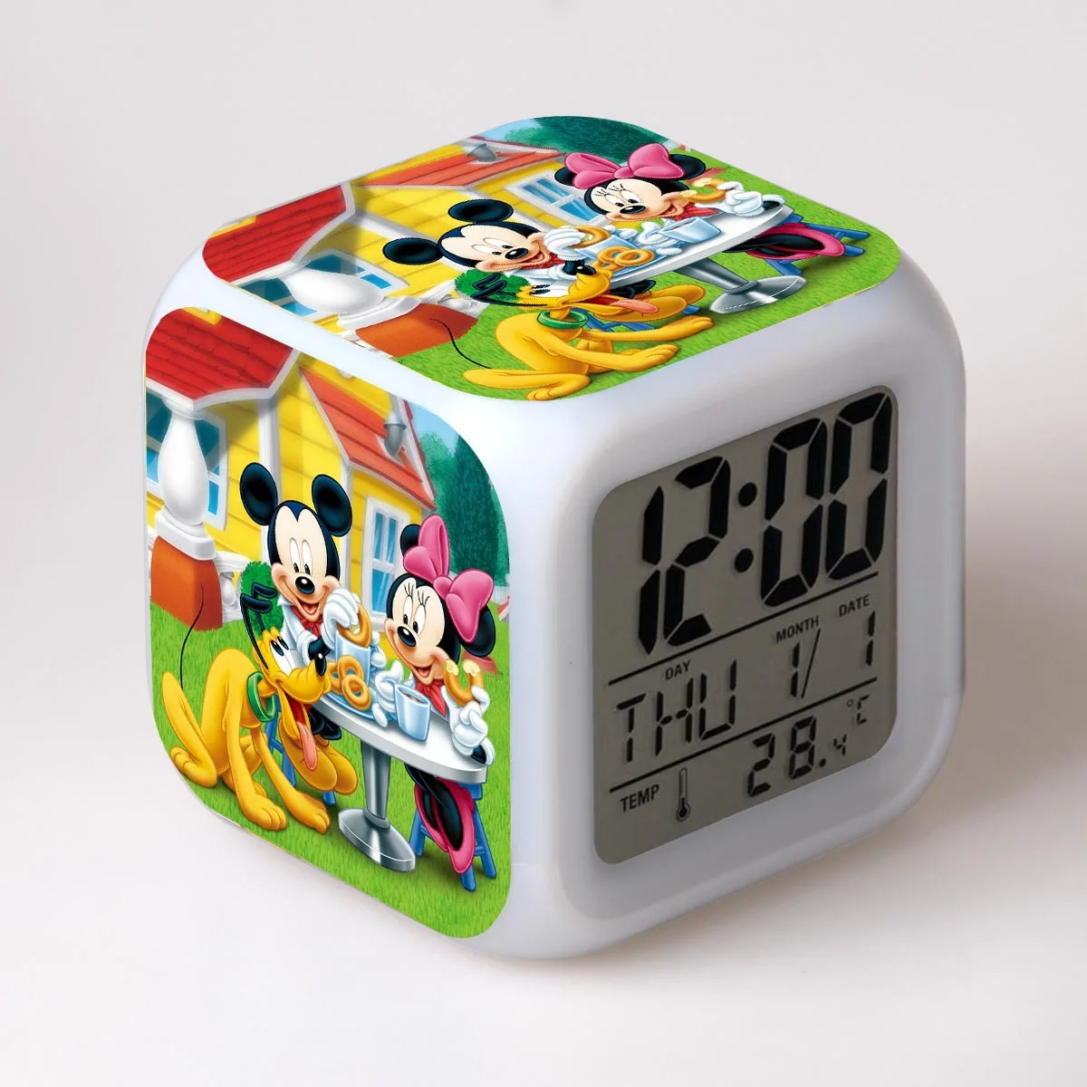 08 Детский будильник игрушка цифровые часы электронные Reloj Despertador мультфильм Микки светодиодные часы для вечеринки подарок на день рождения стол Reveil Wekker - Цвет: 08