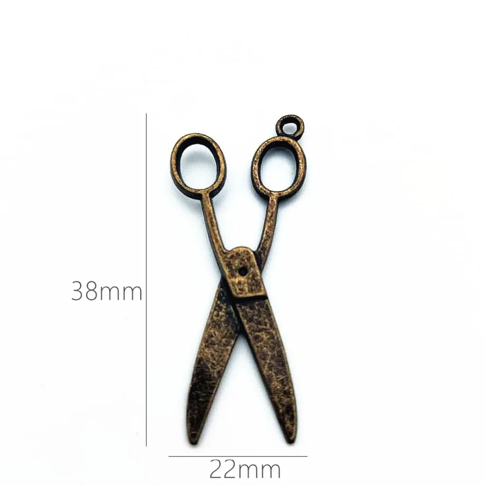 6pcs Charms scissors 38*22mm Antique Making pendant fit Vintage Tibetan Bronze diy bracelet necklace jewelry making | Украшения и