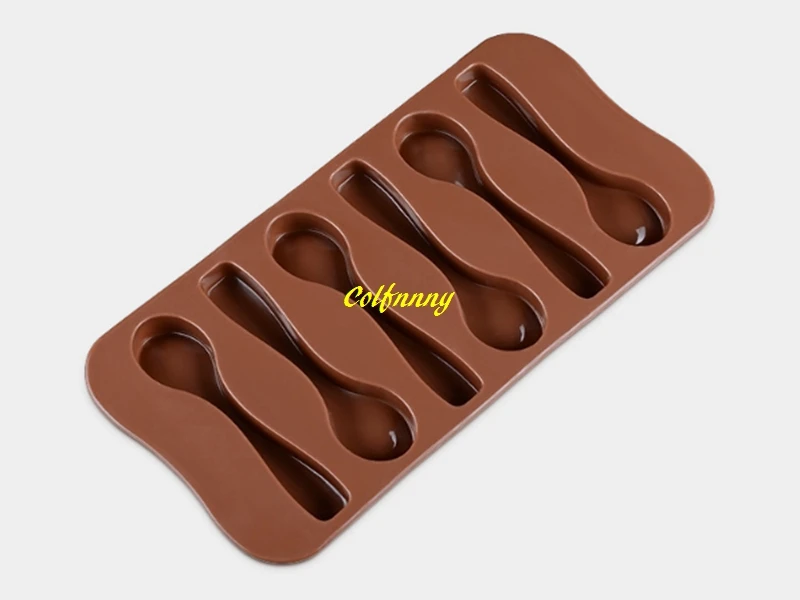 

200pcs/lot Fast Shipping DIY Spoon shape Cake Decorating Silicone Bakeware Fondant Chocolate Mold Mould Pastry Cooking Tools