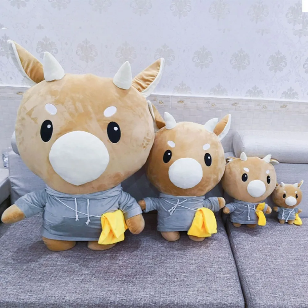 1 шт. 60/80/100 см в Корейском стиле ТВ Kawaii жесткий корова Игрушка Плюшевые игрушки