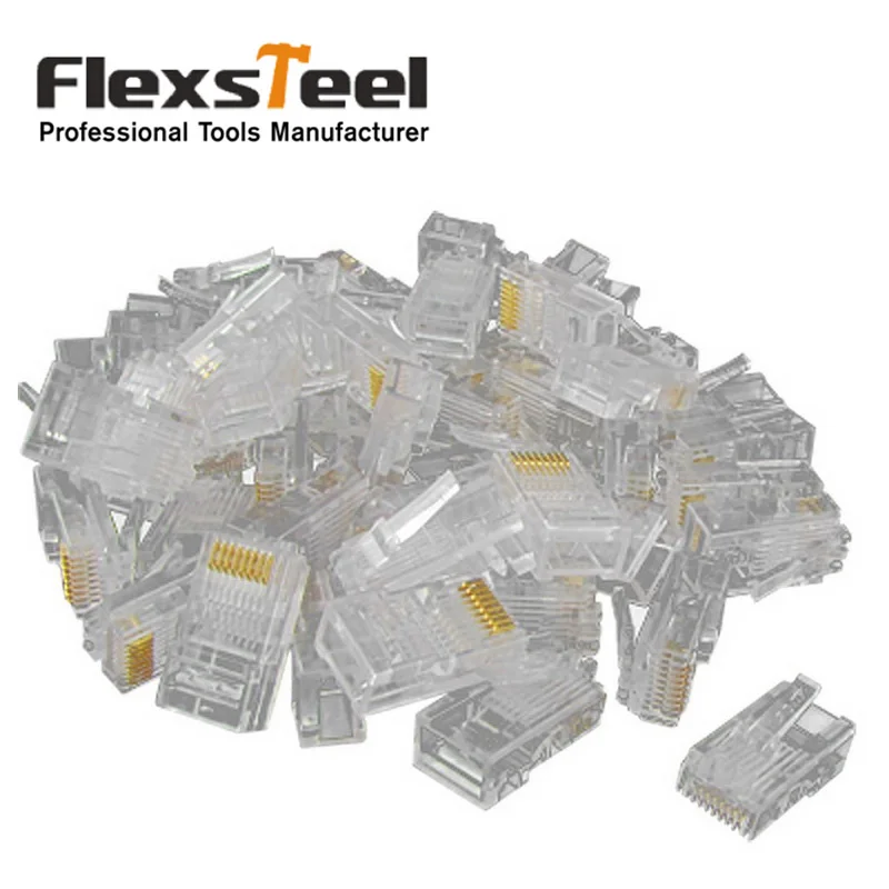 50 шт. RJ45 сеть обжима кабеля Разъем 8P8C Кабель модульный разъем Cat6 Cat5E для твердых и