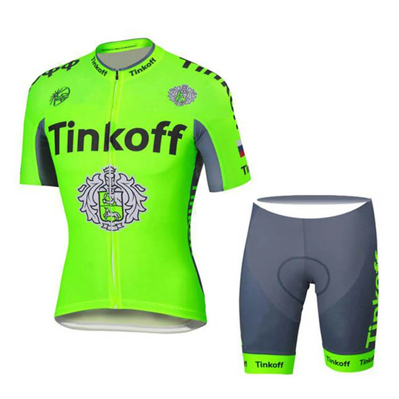 Transpirable 9D de tinkoff ciclismo ropa manga corta hombres equipo 2020 | Спорт и развлечения