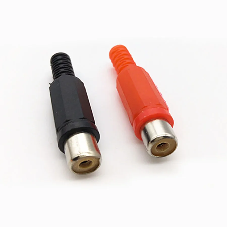 EClyxun 4 шт./лот паяльный RCA гнездовой разъем Аудио Видео разъемы красная и черная