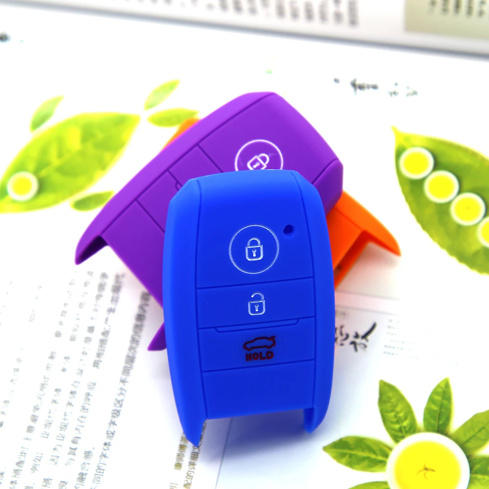 Горячая Распродажа 3 кнопки силиконовый для ключа автомобиля чехол Kia Rio Sportage 2016