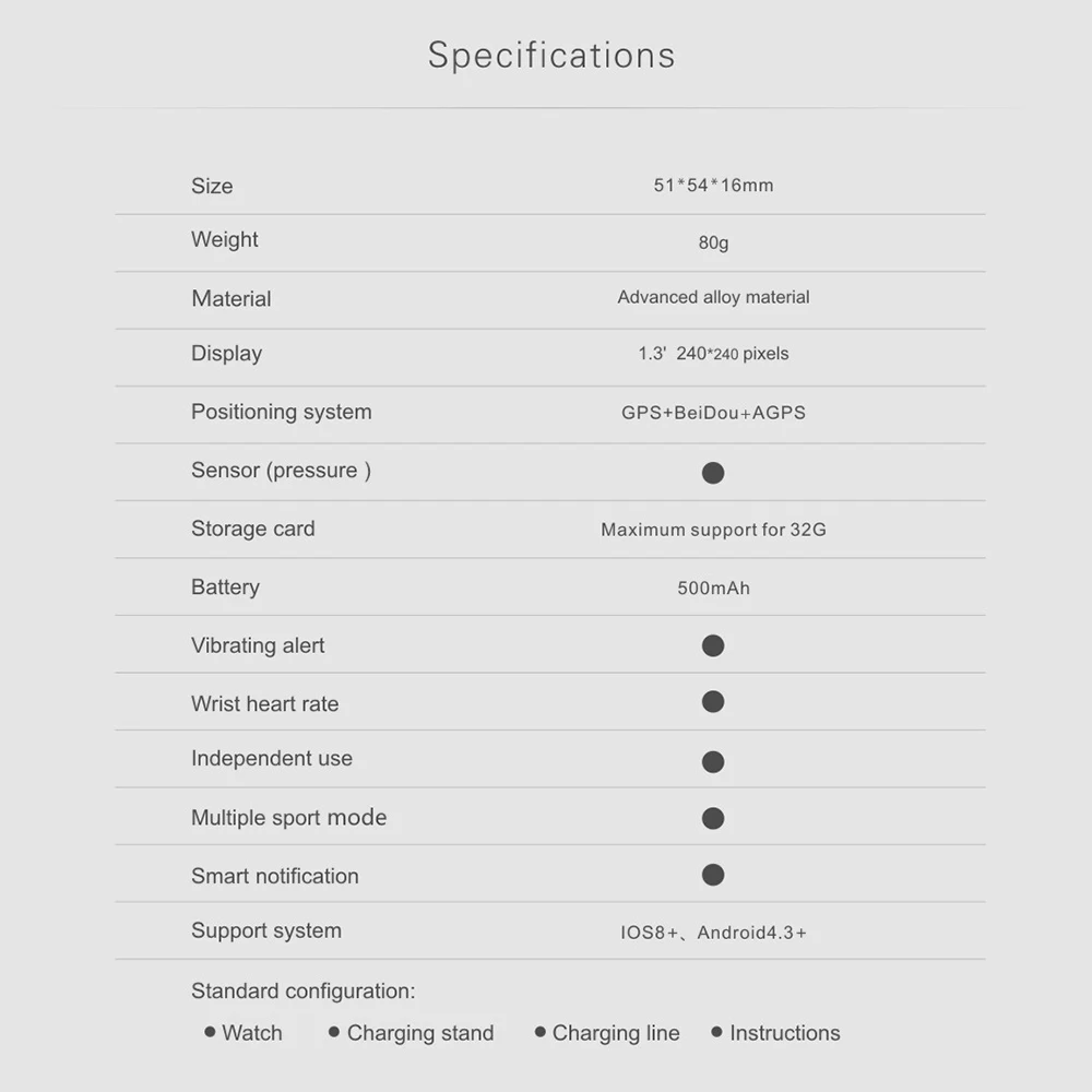 NEW Makibes G05 PLUS GPS Men Sports Watch 1.3'⟊mouflage Color Screen Smart multi-sport Smartwatch Bluetooth 4.0 MTK2503 |