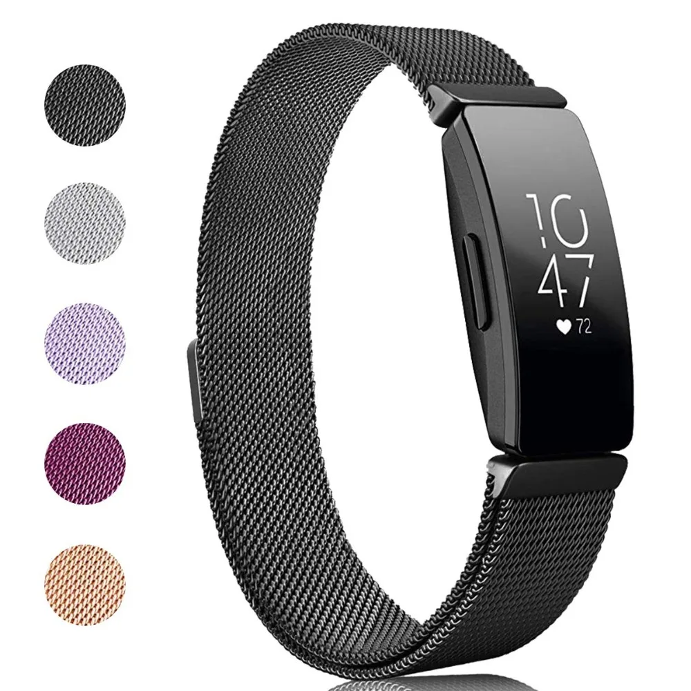 Магнитный ремешок из нержавеющей стали для Fitbit Inspire сменные браслеты миланские