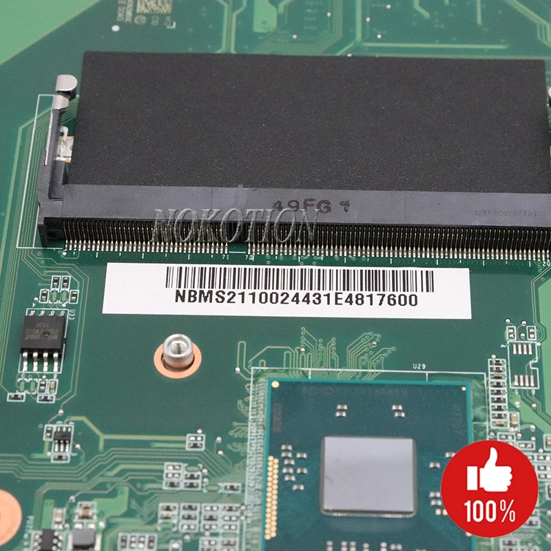Материнская плата NOKOTION для ноутбука acer aspire ES1 711 N3450 материнская процессора DA0ZYLMB6C0