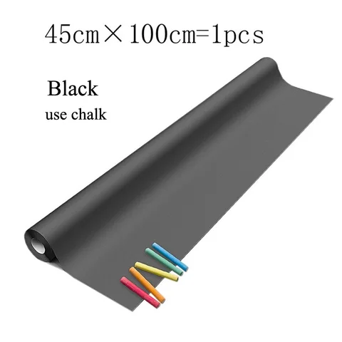 Blackboard Stickers Tebeşir tahtası Çıkarılabilir PVC Çizim Duvar Dekoru Sanat Kara Tahta Duvar Sticker Çocuk odaları dayanıklı 45 x 100cm