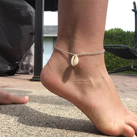 Boho пляж Простой Shell ножной браслет Винтаж бусинами Starfish для женщин новый ног