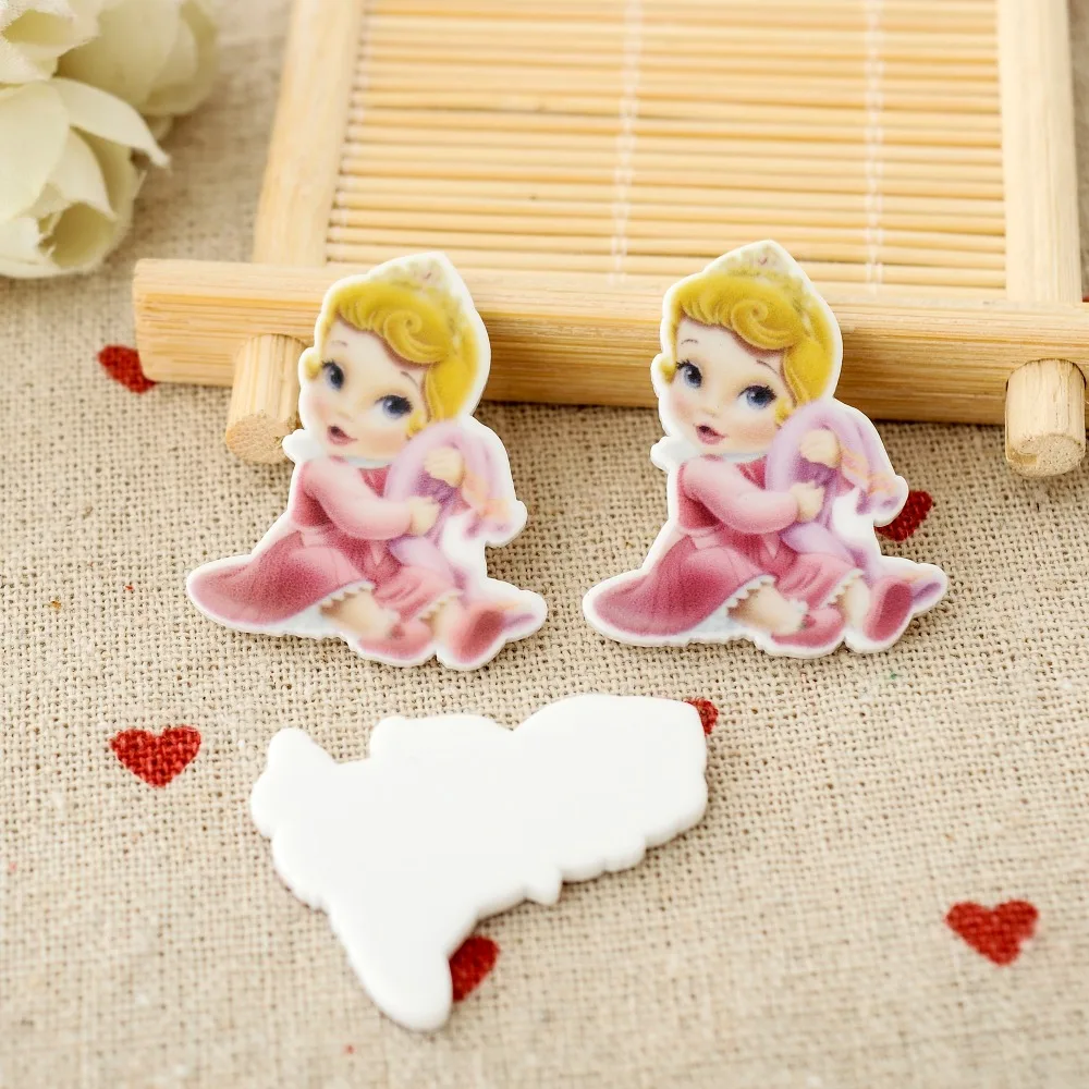 Спящая красавица плоское заднее украшение из смолы детская фигурка Авроры