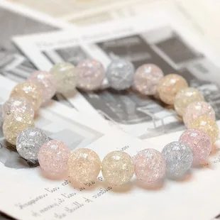 Модные летние браслеты с натуральным камнем и цветными кристаллами для женщин