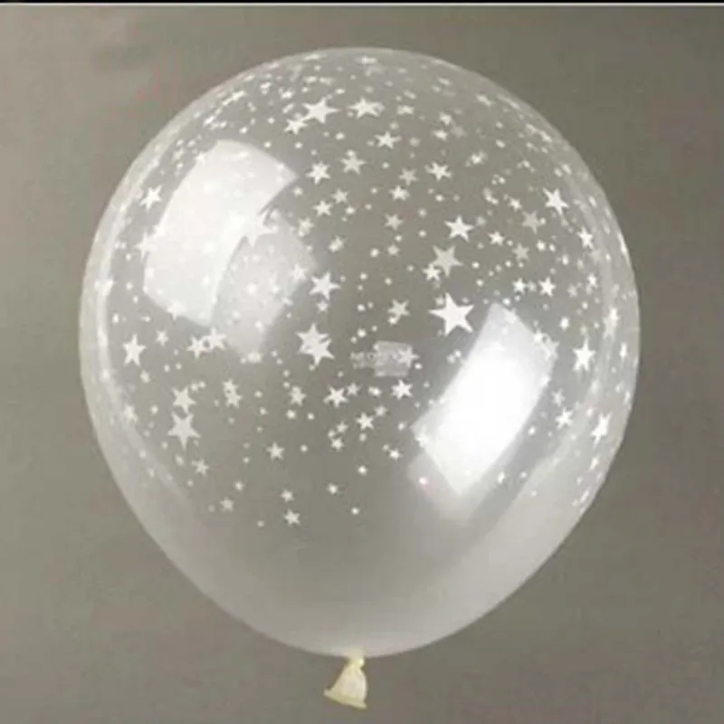 10 шт./лот 12 дюймов прозрачные звезды романтическая жемчужина латексные шары