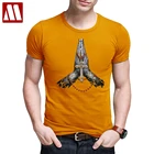 Мужская футболка с принтом Будды Siddartha Gautama, летняя дышащая Футболка с запахом рук, стильная футболка Будды