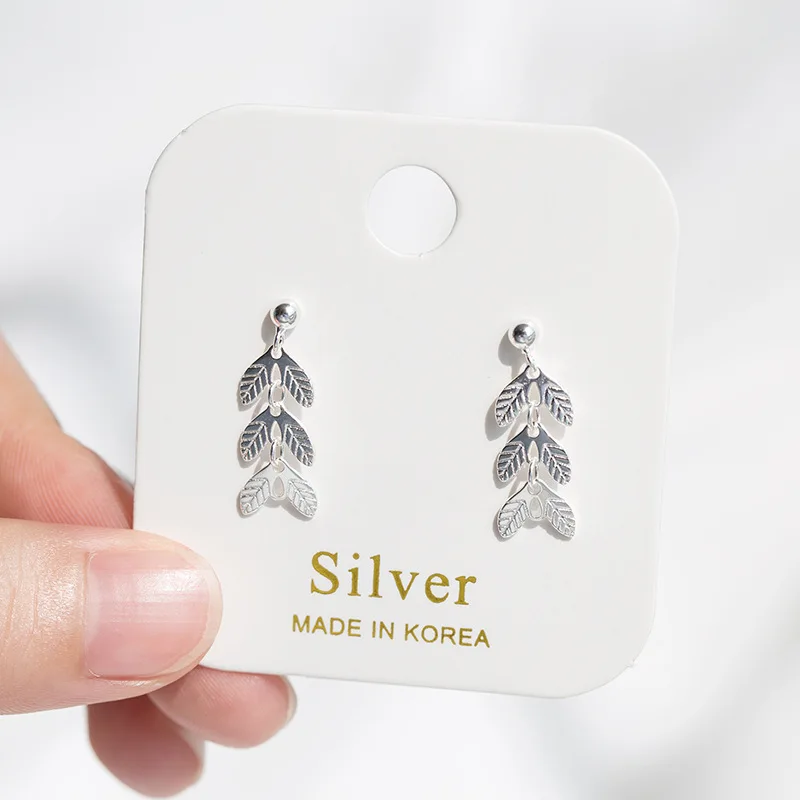 Серьги женские из серебра 925 пробы корейские декоративные серьги с