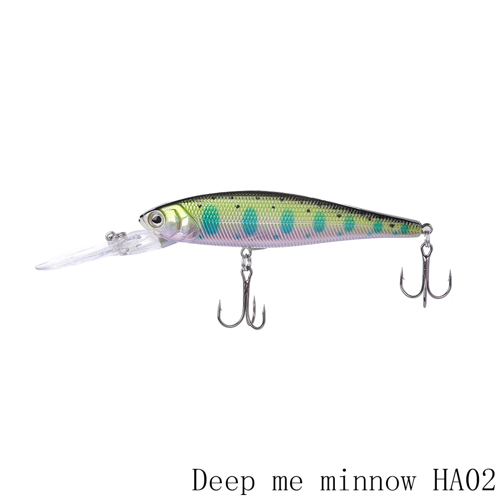 Deep me minnowHA02 Makebass 3,94 дюйма/0,59 унций рыболовные приманки Плавающий Гольян искусственная жесткая приманка бас форель воблеры рыболовные снасти внутренний стальной шар - Цвет: Deep me minnowHA02