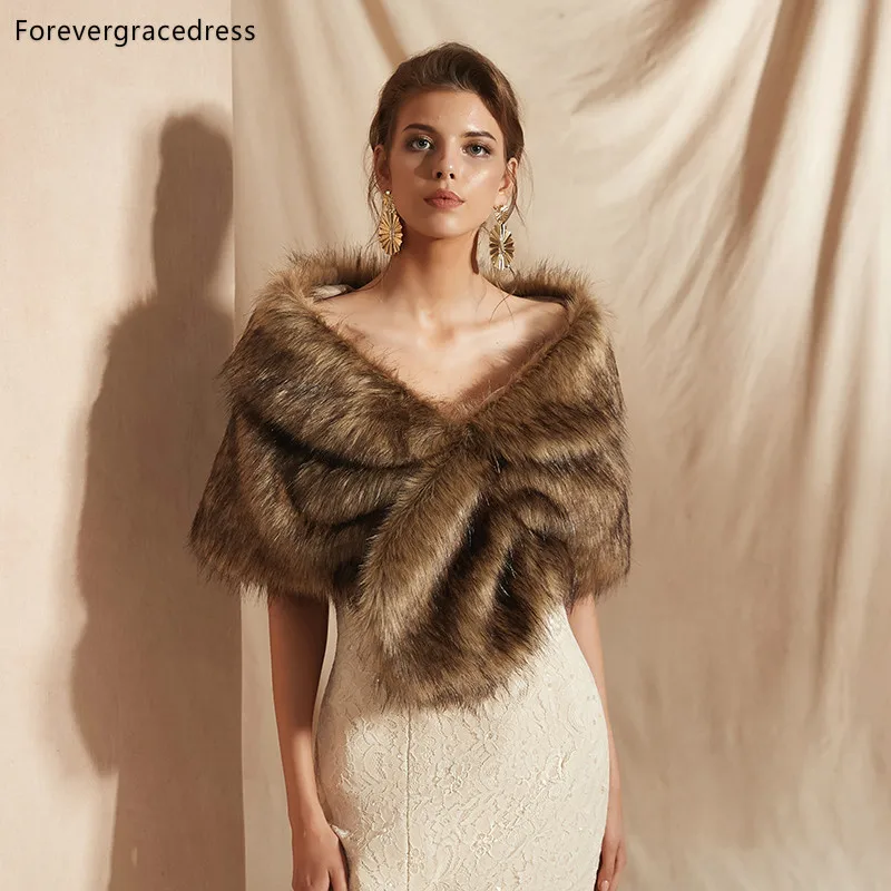 Женское свадебное болеро Forevergracedress элегантное мягкое пальто из искусственного