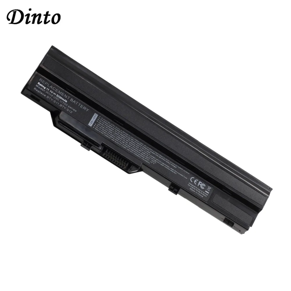 

Dinto 5200mAh 11.1V 6 Cells Laptop Battery for MSI U90 U100 U210 U230 for LG X110 for MEDION Akoya Mini E1210 for Advent