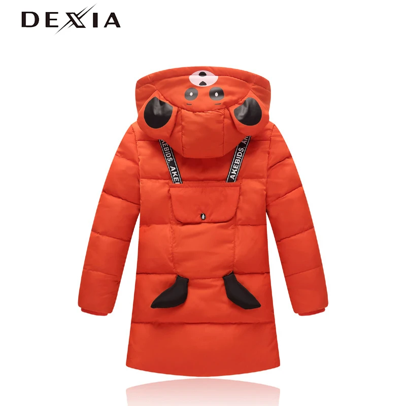 DEXIA Winter New Thick Boys Coats Hoody Long Pattern Cute Little Bear Solid Color White Duck Down Jackets Children Coat | Детская одежда