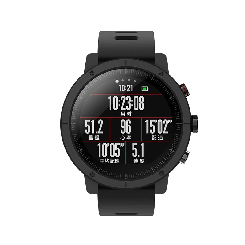 black PC защитный чехол для Xiaomi Huami Amazfit Stratos 2 2s Чехол для смарт часов полный защитный чехол s красочный чехол для часов - Цвет: black