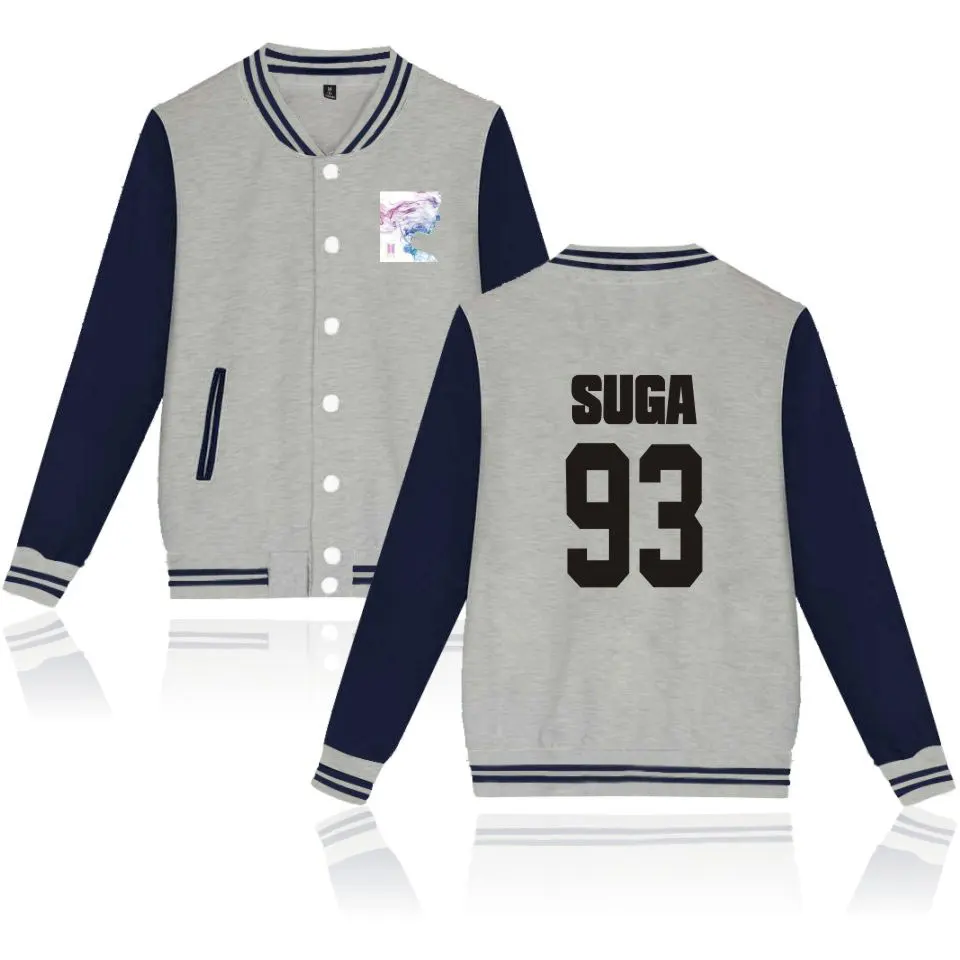 BTS Face Yourself Baseball Jacket Broadcloth Fashion Casual Winter Women K-pop Hip Hop Female Fans Letter Print Clothes | Мужская одежда