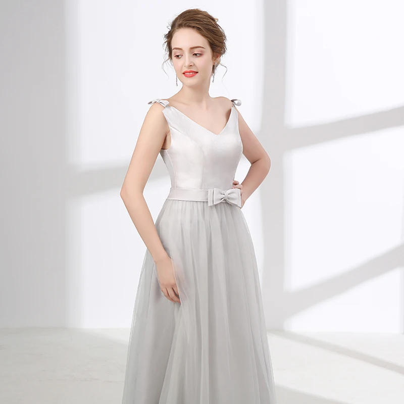 Белое платье подружки невесты Forevergracedress модель 2019 года ТРАПЕЦИЕВИДНОЕ без