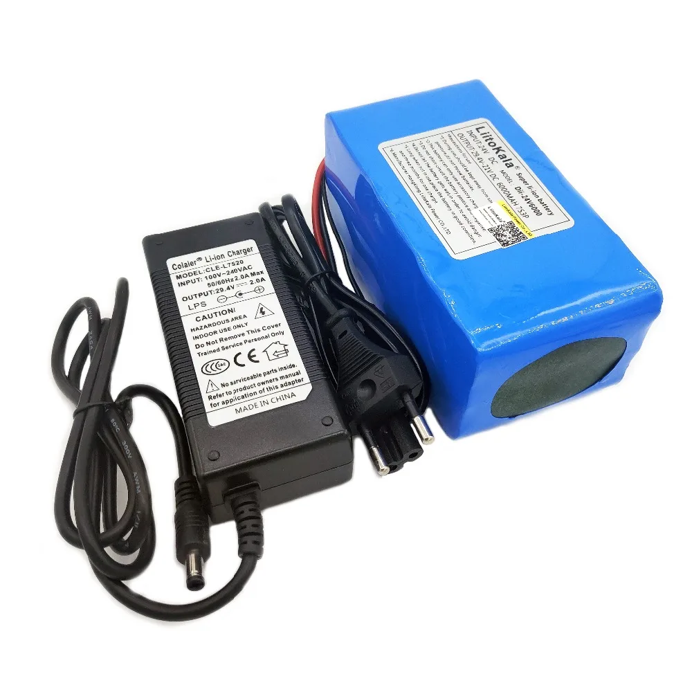 LiitoKala 24V 6Ah 7S3P 18650 литий-ионная батарея 29,4 V 6000mAh для электрического велосипеда