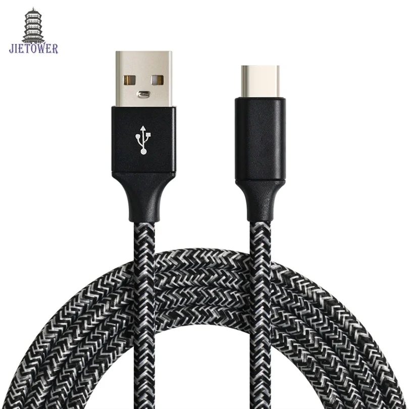 100 шт./лот тканевый нейлоновый Плетеный Micro USB кабель v8 для Samsung 8pin iphone typeC usb c