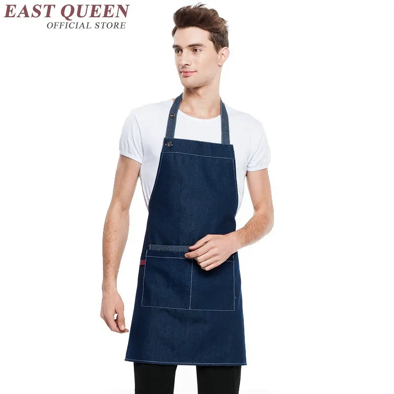 Джинсовый фартук для женщин и мужчин работы из искусственной джинсовой ткани