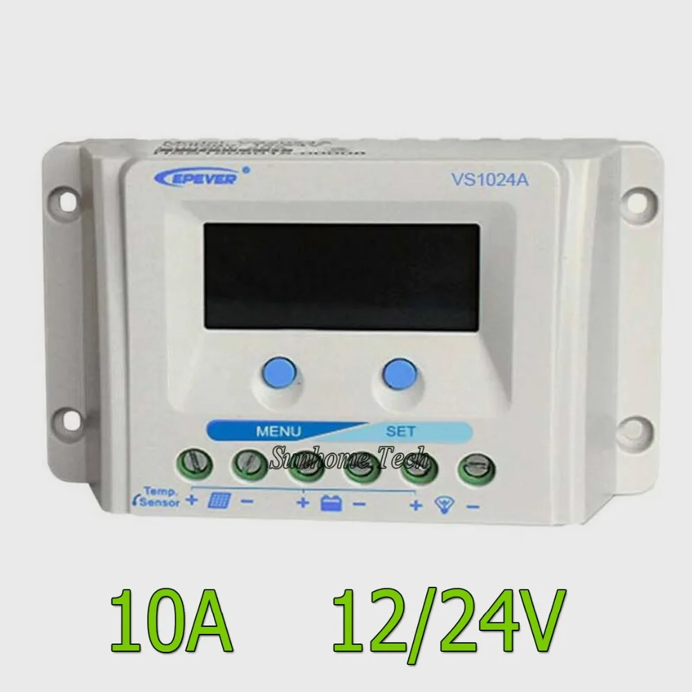 Регулятор солнечного заряда EPSOLAR VS1024A LCD 10A 12V 24V PWM с ЖК дисплеем несколько режимов