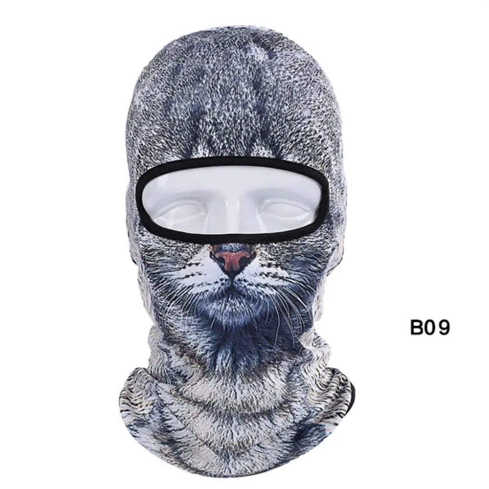 b09 3D животное тигр кошка собака на открытом воздухе Велоспорт Лыжная Шапка Балаклава мотоцикл Хэллоуин Полное Лицо Маска мотоциклетная маска лыжные Вечерние - Цвет: b09