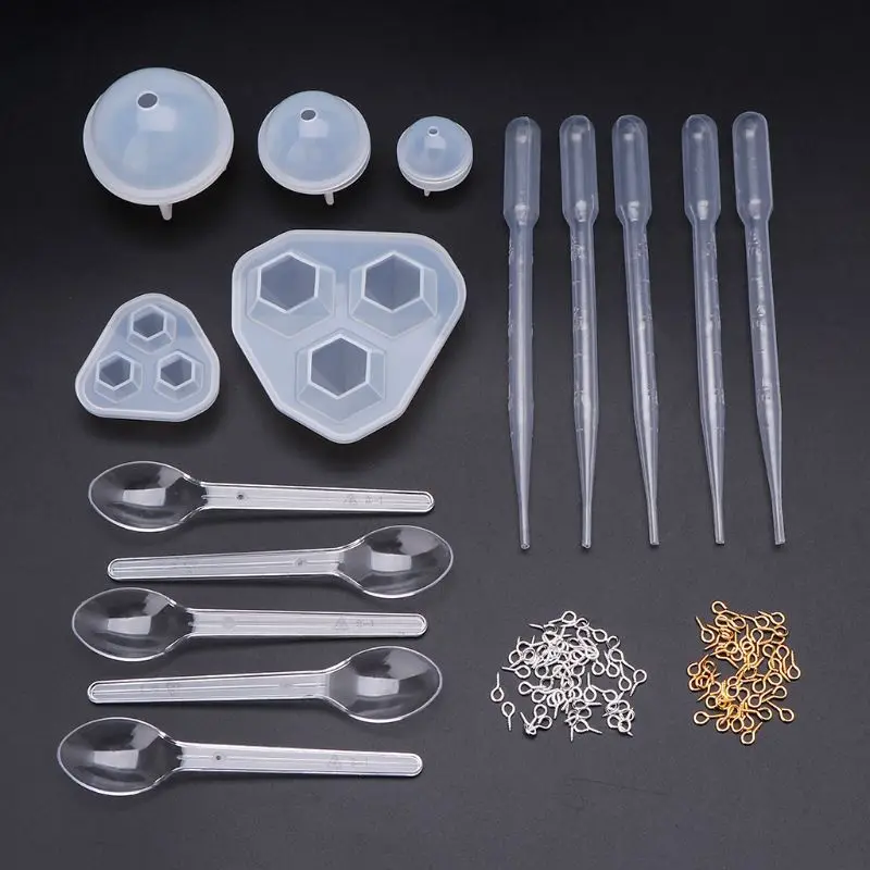 

1 Set DIY Epoxy Resin Tools Handmade Silicone Mold Spoon Clasp Dropper Jewelry Making Kit Necklace Earrings Gifts Crafts