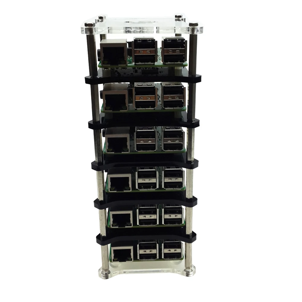 Raspberry Pi 3 Model B + 6-слойный прозрачный чехол с поддержкой 2B/B +/B/A | Компьютеры и офис