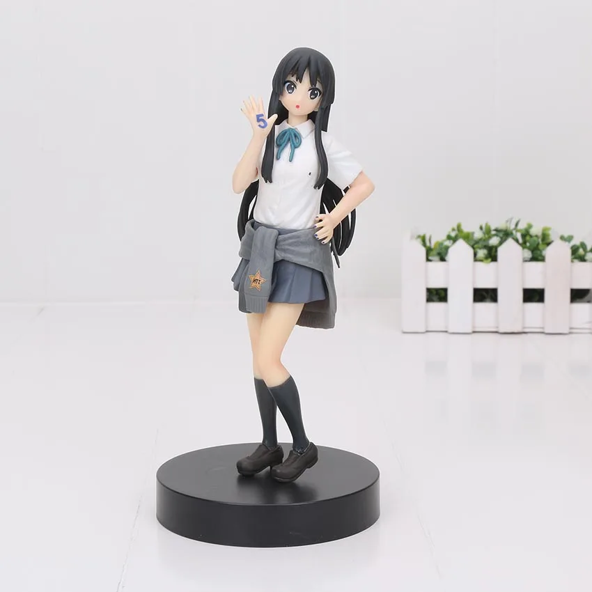 К-он! Hirasawa Yui Akiyama Mio Tainaka ритсу Kotobuki Tsumugi Адзуса Накано 5th юбилей ПВХ фигурка модель игрушки - Цвет: mio in bag