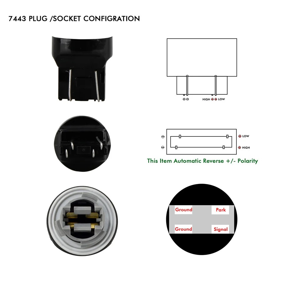 1 шт. T20 7443 W21/5 Вт T25 3157 P27/7 1157 Bay15d BAZ15D P21/5 розетка 27 2835 SMD СВЕТОДИОДНЫЙ Автомобильный