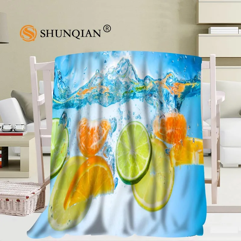 

Custom Fruit Water Blanket Soft DIY Picture Decoration Bedroom Size 56x80Inch,50X60Inch,40X50Inch A7.10