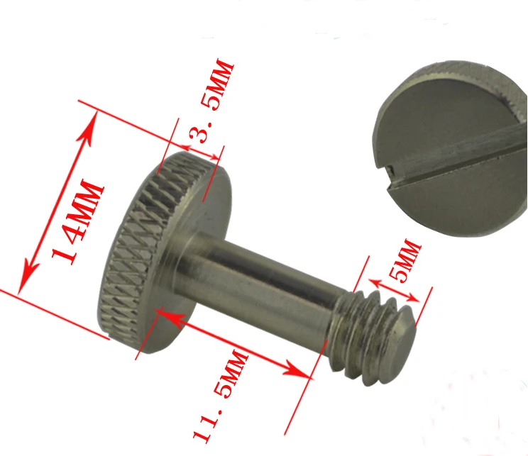 LL1479 нержавеющая сталь Серебристый 1/4 &quotвинт для камеры штатив монопод