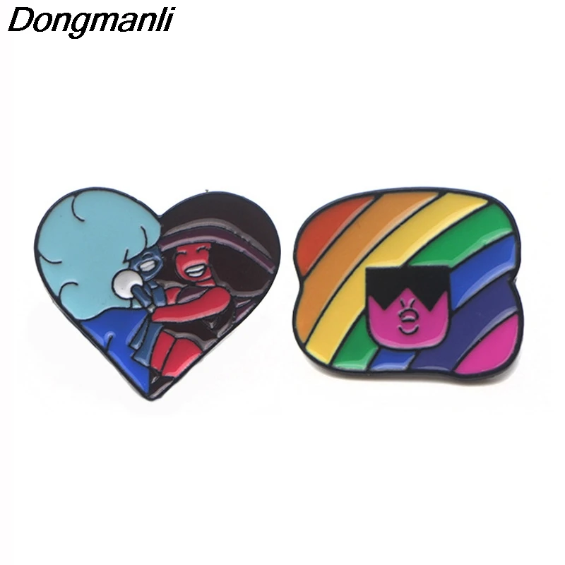 P3681 Dongmanli милые металлические эмалированные булавки и броши для нагрудных штифтов рюкзак сумки значок крутые подарки