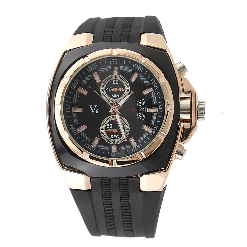 Армейские спортивные часы силиконовые аналоговые наручные с датой мужские